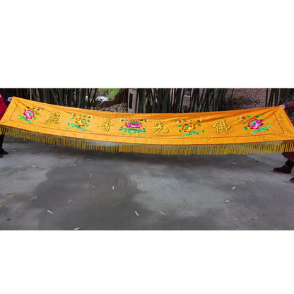 DecorBites™ Dragon Enclosure Wall Hanging Altar Curtain Set for Buddhist Home Temple Worship