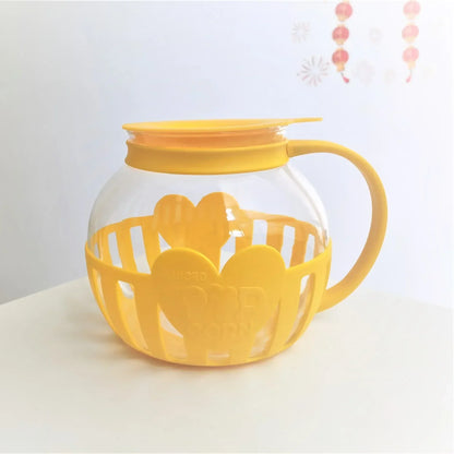 DecorBites™ Glass Popcorn Maker, 3 Qt Pot with Dual Function Lid