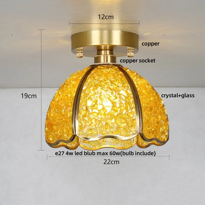 DecorBites™ Column Glass Crystal Ceiling Light for Nordic Modern Home Decor