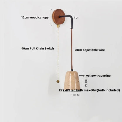 DecorBites™ LED Travertine Stone Wall Lamp - Modern Nordic Stair Light