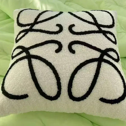 DecorBites™ Abstract Art Line Cushion Cover Plush Embroidered Pillowcase