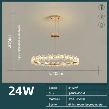 DecorBites™ Crystal LED Chandelier for Home Decor & Luxury Lighting