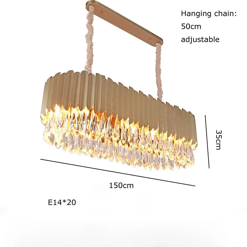 DecorBites™ Crystal 2024 Ceiling Chandeliers: Modern Dimmable LED Round Lamps Black