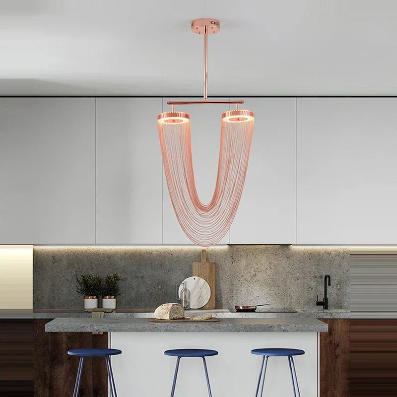 DecorBites™ LED Aluminum Ceiling Chandelier Lighting Hanging Lamps for Foyer