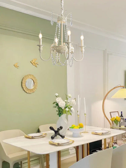 DecorBites™ French Light Luxury Living Room Chandelier American Atmosphere Candle Lamp