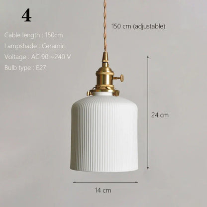 ™ Japanese Ceramic Pendant Light Scandinavian Style Luxury Lamp
