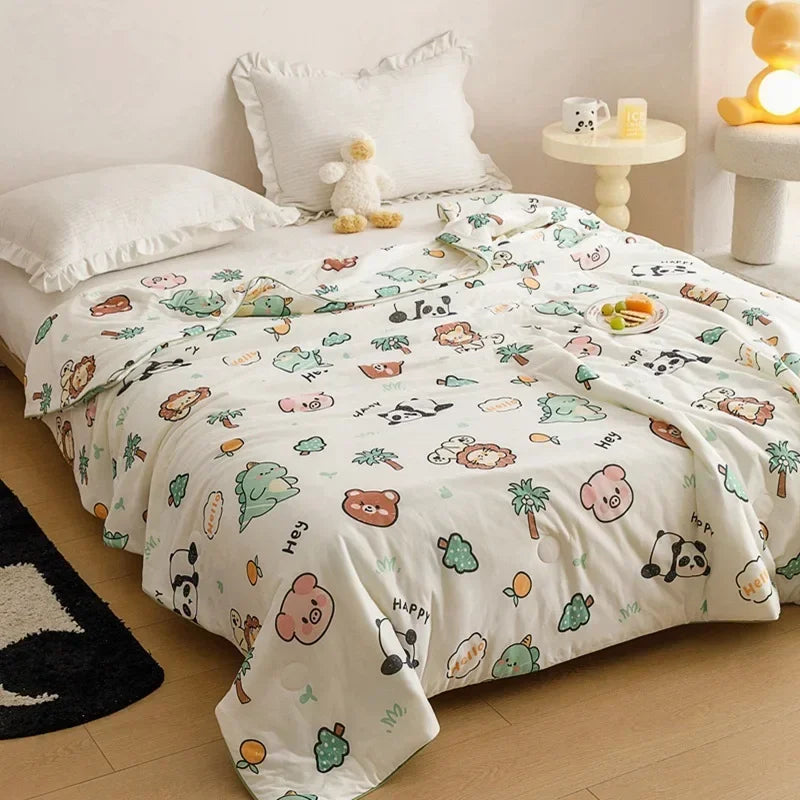 DecorBites™ Cooling Summer Blanket | Soft & Breathable Natural Plant Comforter