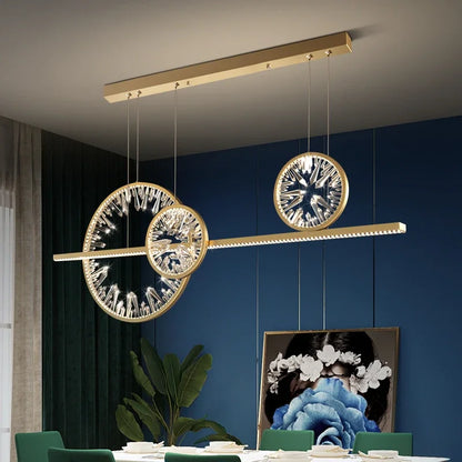 DecorBites™ Crystal Ring Chandelier: Modern Nordic Living Room Light, Luxury Minimalist Home Decor Lamp