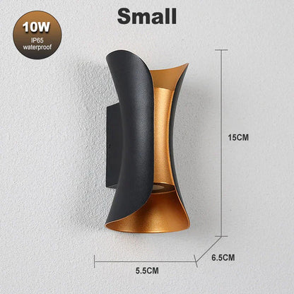 DecorBites™ LED Waterproof Wall Lamp 10W Modern Luxury Indoor Outdoor Sconce Light