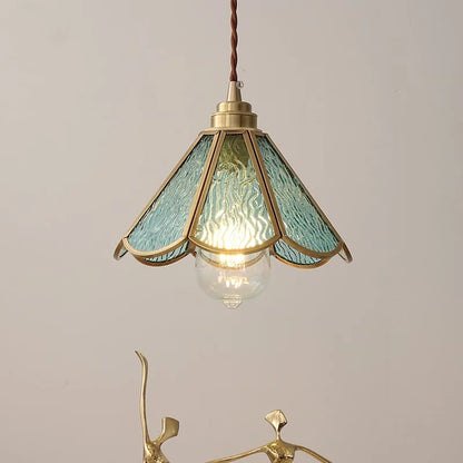 DecorBites™ Blue Glass LED Pendant Light - Modern Nordic Style for Bedroom, Living Room