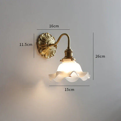 DecorBites™ Ceramic LED Wall Lights: Modern Japan Style Copper Base Sconce for Home Decor