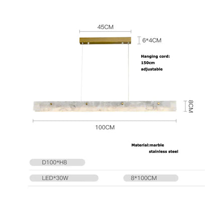 DecorBites™ Art Deco Marble Steel Chandelier: Modern LED Black Gold Lighting for Dinning Room