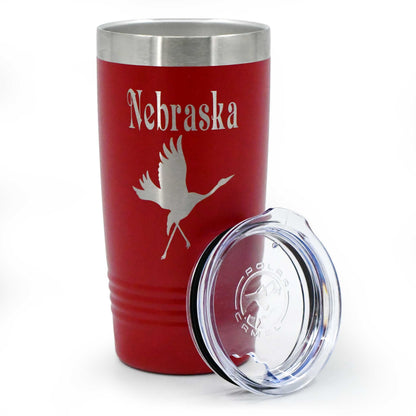 Sandhill Crane Stainless Steel Vacuum Insulated Tumbler | 20 oz | Multiple Colors | RCK Creations and More