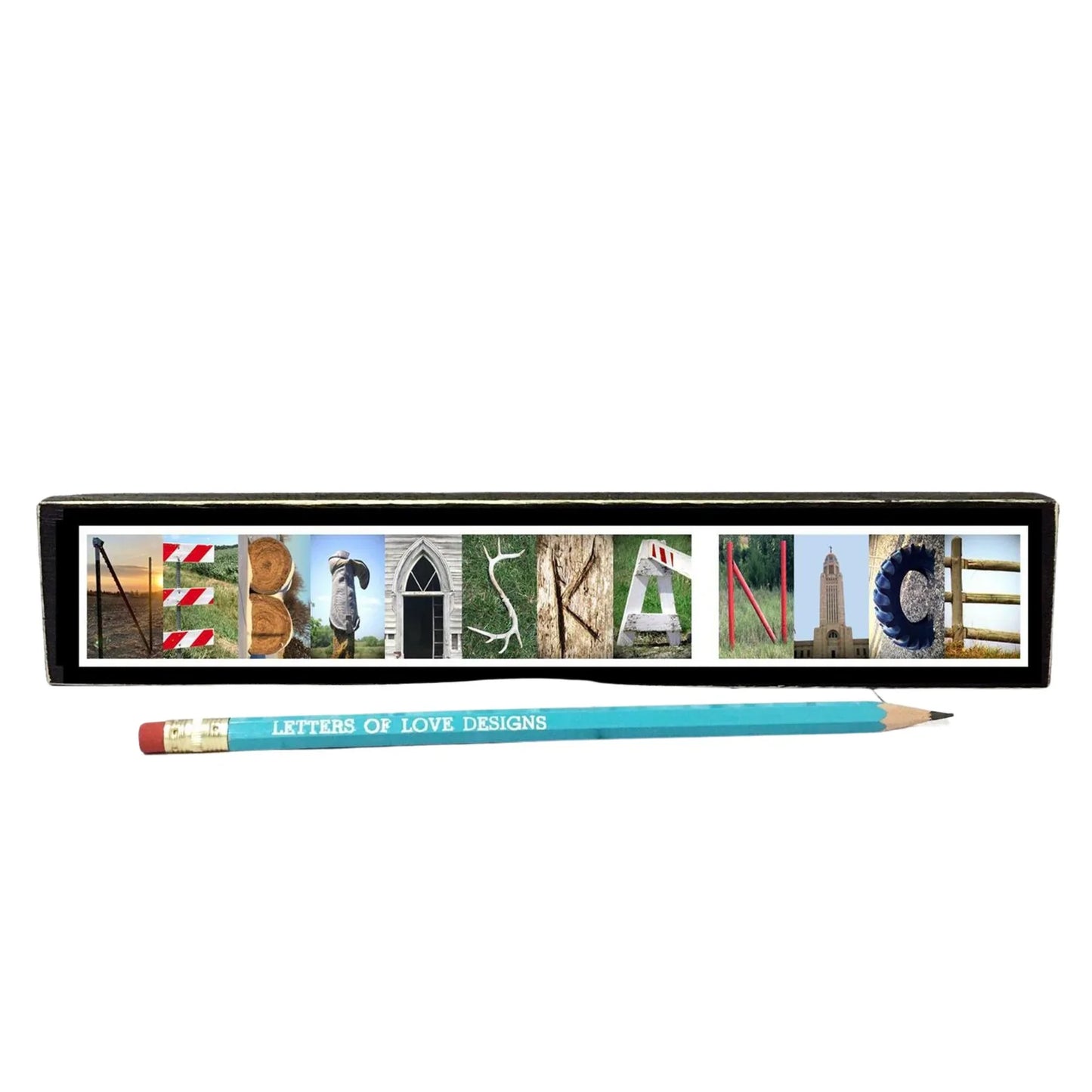 Customizable Word Block | 6.25" x 1.5" | Letters of Love Designs