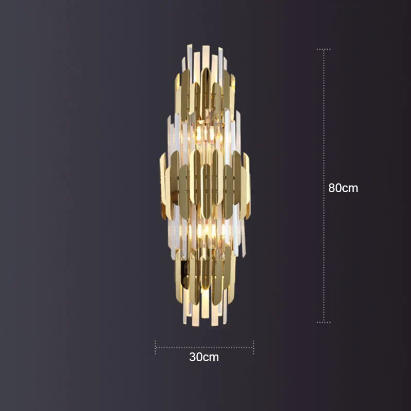 ™ Gold Crystal LED Wall Lamp for Elegant Home Lighting