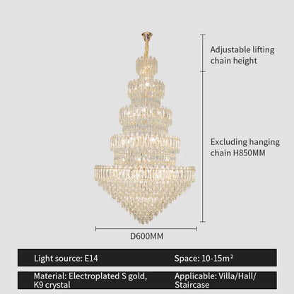 DecorBites™ Crystal Chandelier Light: Elegant Postmodern Dining Room & Bedroom Lighting