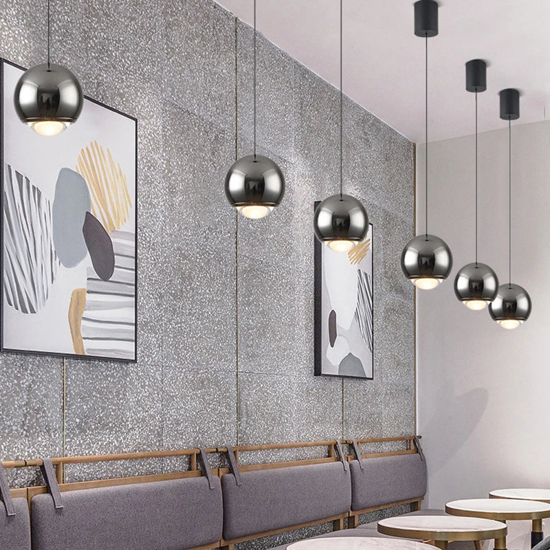 DecorBites™ Ball Pendant Light Modern LED Chandelier Indoor Hanging Lamp for Home Decor