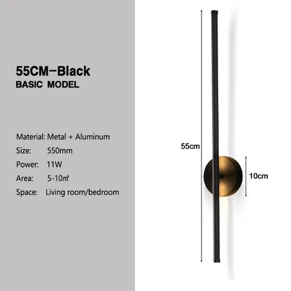DecorBites™ 360° Rotation LED Wall Lights for Sofa Background, Black Wall Sconce Fixtures