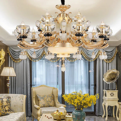 DecorBites™ Crystal Chandelier: European Elegance for Living, Dining & Bedroom