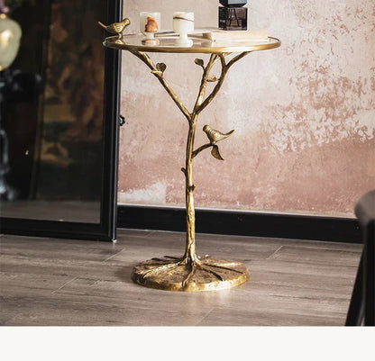 DecorBites™ Brass Bird Side Table - Luxury Living Room Sofa Table for Creative Home Decor