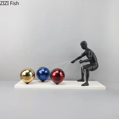 DecorBites™ Abstract Character Metal Sculpture Desk Ornament Aesthetic Room Decor