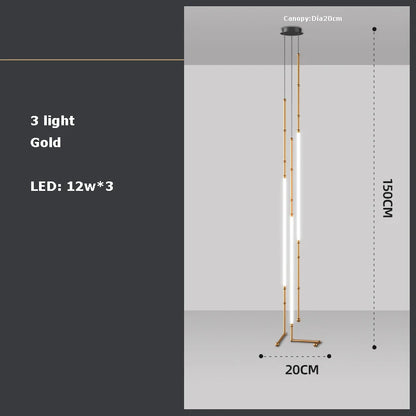 DecorBites™ Art Deco Gold Black LED Designer Pendant Light for Dinning Room