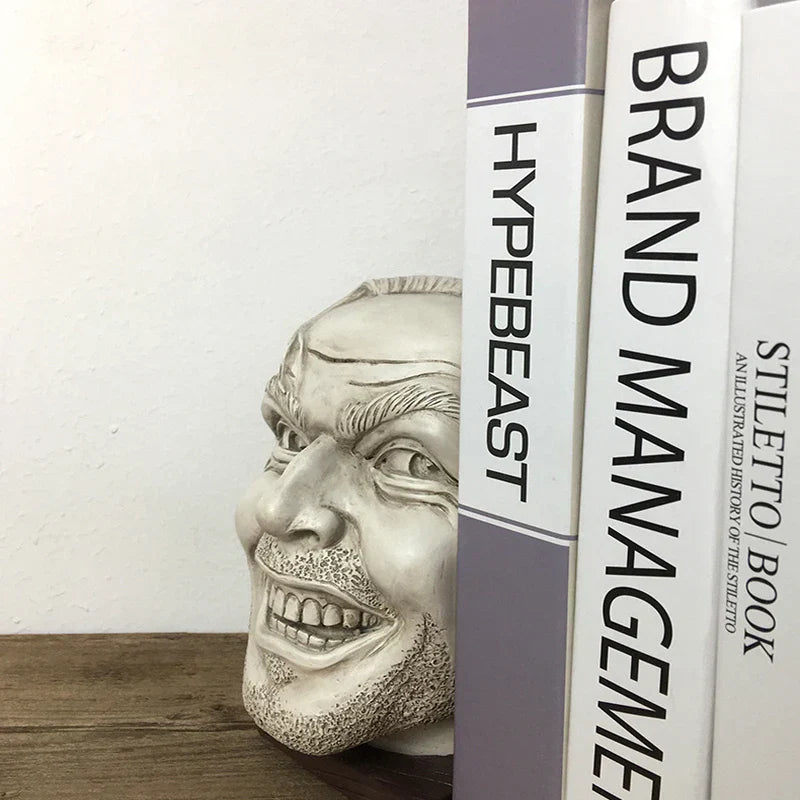 DecorBites™ Johnny Statue Bookshelf Bookend Funny-face Home Decoration Desktop Ornament