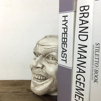 DecorBites™ Johnny Statue Bookshelf Bookend Funny-face Home Decoration Desktop Ornament