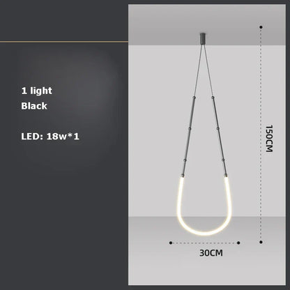 DecorBites™ Art Deco Gold Black LED Designer Pendant Light for Dinning Room