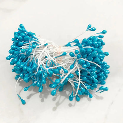 DecorBites™ Blue Flower Cherry Stamen Berries Bundle for DIY Christmas Wedding Decor