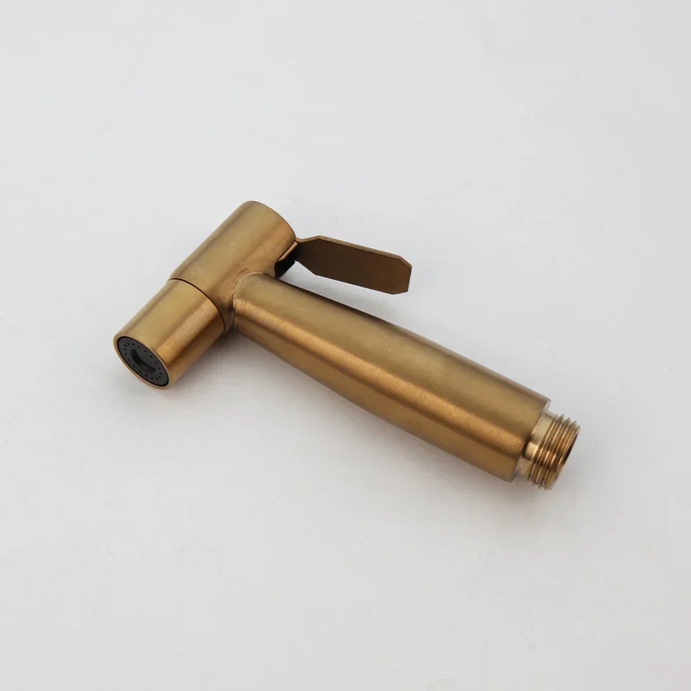 DecorBites™ Brushed Gold Bidet Faucet Hand Spray Wall Mounted Dual Water Way Mixer