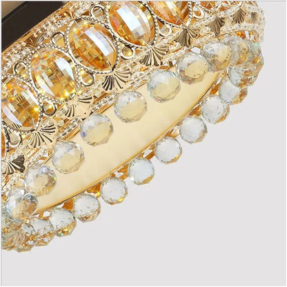 DecorBites™ 42 Inch Gold Luxury Crystal Ceiling Fan Light with Remote Control