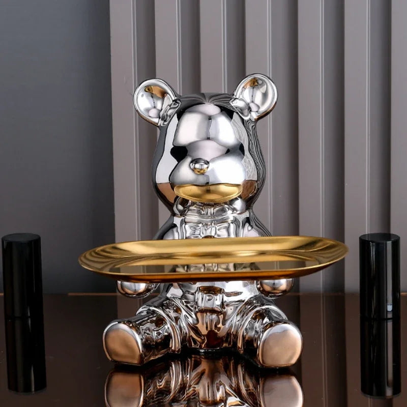 DecorBites™ Bear Ornaments Key Trays Cosmetic Boxes Cartoon Figurines Desktop Decorations