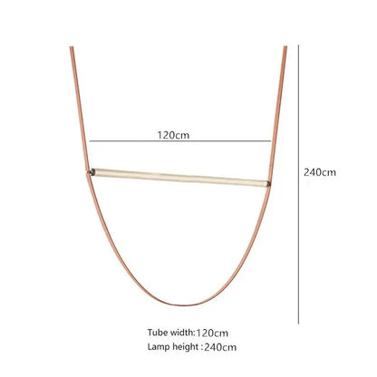 DecorBites™ Glass Tube Pendant Lamp: Modern LED Lighting for Living Room, Duplex Villa Staircase