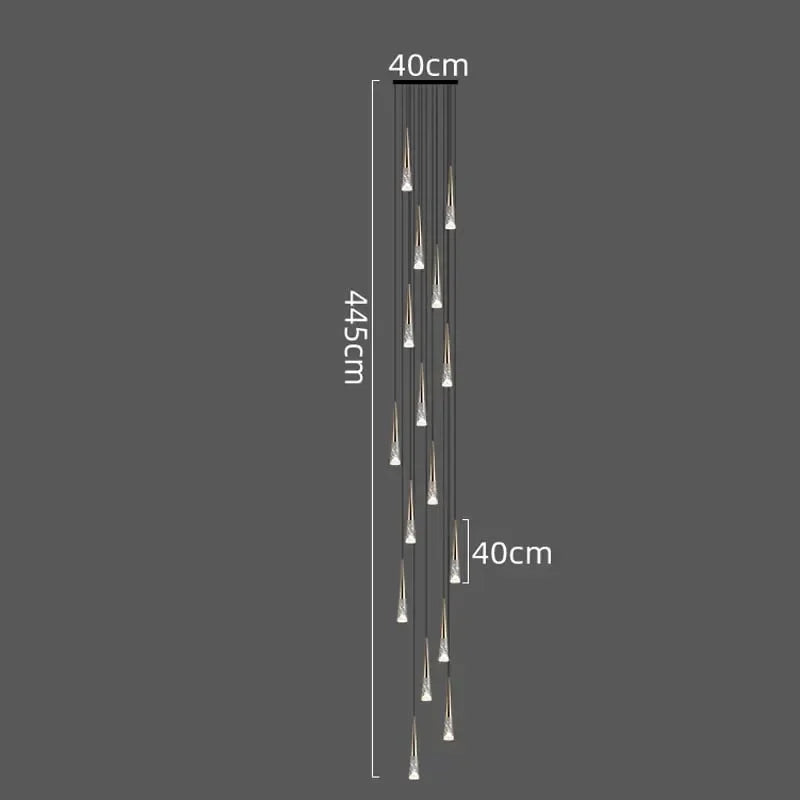 DecorBites™ LED Rain Drop Chandelier Staircase Pendant Light - Nordic Design Island Hanging Lamp