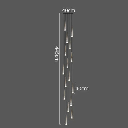 DecorBites™ LED Rain Drop Chandelier Staircase Pendant Light - Nordic Design Island Hanging Lamp