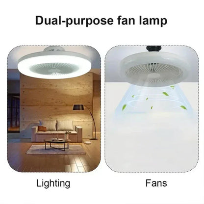 DecorBites™ Ceiling Fan Light with E27 Converter & Remote Control for Home, AC85-265V