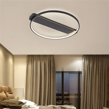 DecorBites™ Luxe Copper Ceiling Light: Circular Minimalist Bedroom Lamp for Elegant Style