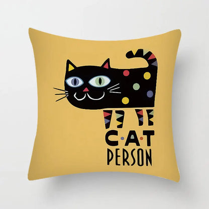 ™ Hello Cat Pillow Cover - Modern Design for Home Decor - Cute & Cozy