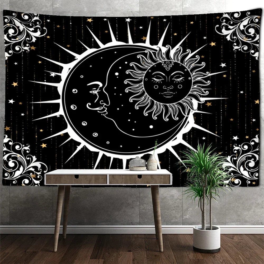 DecorBites™ Celestial Mandala Hippie Tapestry Wall Hanging Dorm Decor