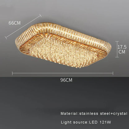 DecorBites™ Amber Crystal LED Ceiling Light for Luxurious Home Decor