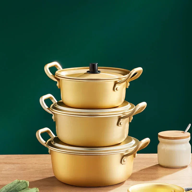 DecorBites™ Korean Ramen Noodle Cooker Pot Hot Cooking Instant Stew Lid Pan Stockpot