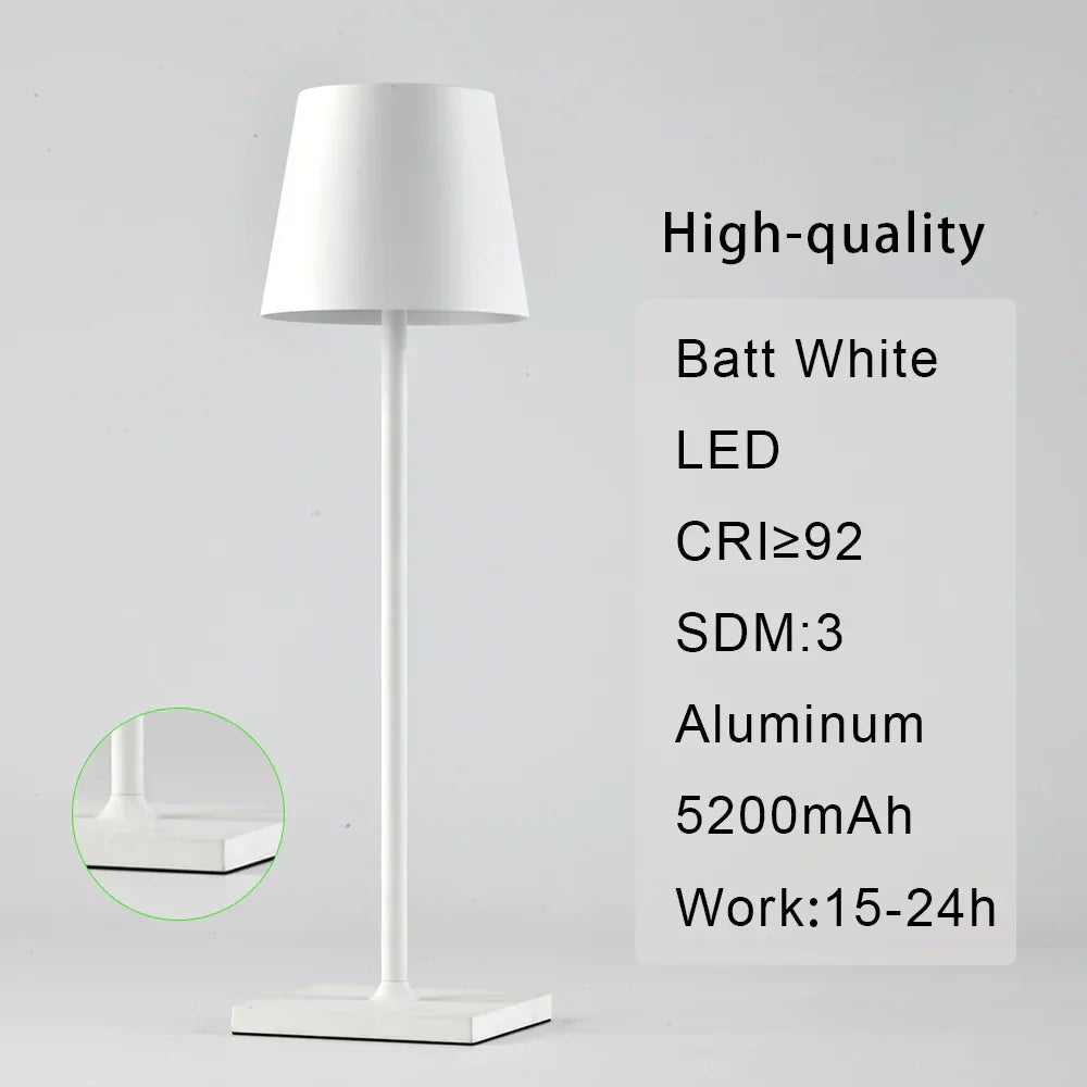 DecorBites™ Cordless LED Mosaic Table Lamp with Wireless Charger and Touch Dimmer