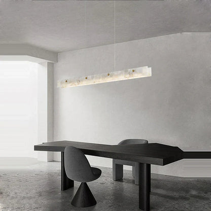 DecorBites™ Art Deco Marble Steel Chandelier: Modern LED Black Gold Lighting for Dinning Room