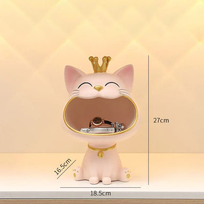 DecorBites™ Lucky Cat Sculpture Storage Box Desk Decoration Miniature Figurine