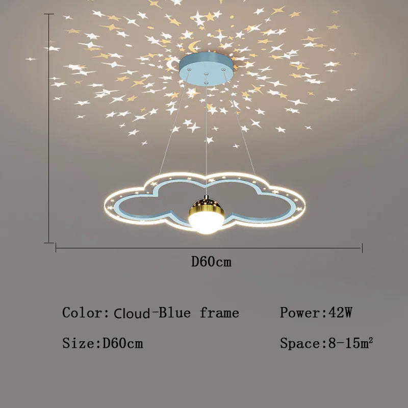 DecorBites™ LED Star Chandelier: Kids Room Lighting Fixture for Bedroom & Study Room