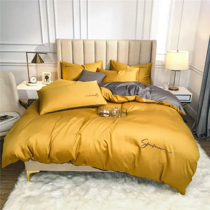 DecorBites™ Egyptian Cotton Bedding Set with Sheet Pillowcase Blanket Cover - Queen King Size