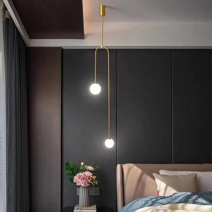 DecorBites™ Glass Ball Brass Pendant Lights LED for Restaurant and Bedroom Lighting