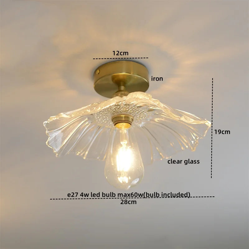 DecorBites™ Glass Copper Nordic Ceiling Lamp for Living Room & Balcony.