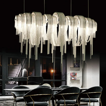 DecorBites™ Aluminum LED Chandelier for Modern Interior Decor, Living Room, Dining Room, Kitchen Island, Bedside Wall Lamp